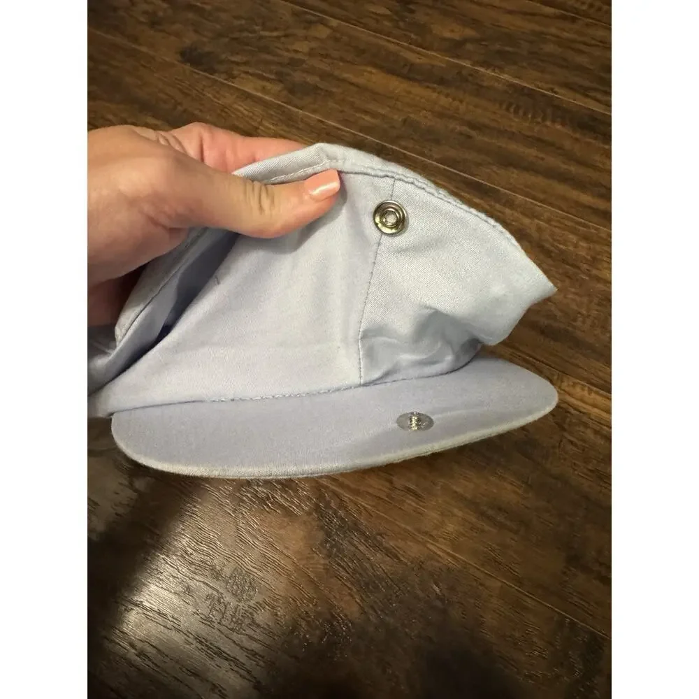 Vintage Gatsby Cap Lt Blue Solid Golf Driving Sun Flat Cabbie Newsboy Hat Read